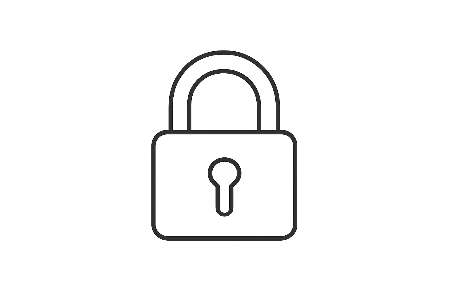 Lock icon outline 